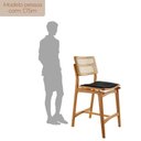 Ver imagem 4 de Conjunto com 2 Banquetas em Madeira Eloa Premium Preto/Imbuia Marrom