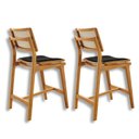 Ver imagem 3 de Conjunto com 2 Banquetas em Madeira Eloa Premium Preto/Imbuia Marrom