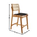 Ver imagem 2 de Conjunto com 2 Banquetas em Madeira Eloa Premium Preto/Imbuia Marrom
