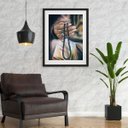 Ver imagem 1 de Quadro Artístico Colar Guia Umbanda - 60x48cm:madeira Branca