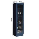 Ver imagem 4 de Cristaleira 1 Porta com Vidro 60cm 100% MDF Sevilha Azul/Órion