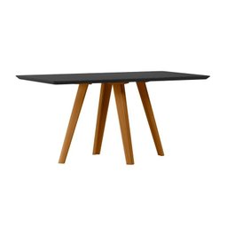 Conjunto Sala de Jantar Mesa Mariah 160x90 com 6 Cadeiras Fernanda Ype/preto/veludo Preto - Nc - 3