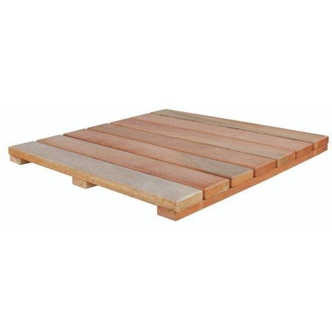 Deck em Placa de Madeira Modular Base Madeira 50x50cm Madersilva
