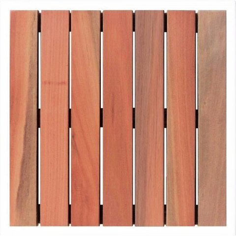 Deck em Placa de Madeira Modular Base Madeira 50x50cm Madersilva