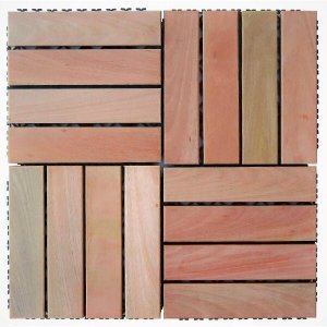 Deck em Placa de Madeira Modular Base Plástica 30x30cm Madersilva