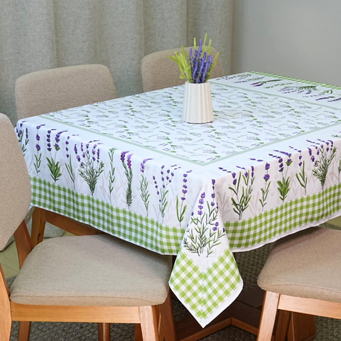 Toalha de Mesa 8 Lugares Allegra 2,50x1,50m Estampado Tecido Microfibra