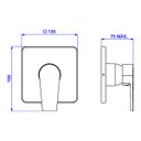Ver imagem 2 de Acabamento de Monocomando para Chuveiro Level Red Gold Cod: 4993.gl26.chu.rd