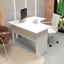 Ver imagem 1 de Mesa Escrivaninha em L 120cm X 60cm Pés Painel F5 Office