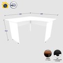 Ver imagem 3 de Mesa Escrivaninha em L 120cm X 60cm Pés Painel F5 Office
