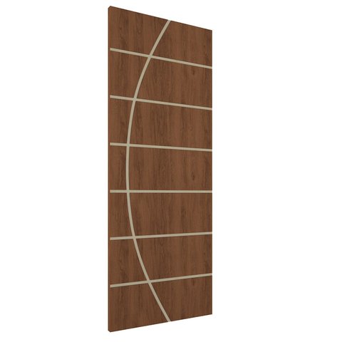Kit 2 Portas de Madeira Frisada U.v 210cm X 90cm - R20c:imbuia