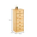 Ver imagem 4 de Cômoda Organizadora Madeira 6 Gavetas Rondo Natural Idimex