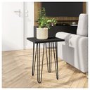 Ver imagem 2 de Mesa Centro Lateral Apoio (Montada) Iron 62 Cm Preta Caemmun