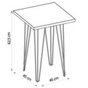 Ver imagem 4 de Mesa Centro Lateral Apoio (Montada) Iron 62 Cm Preta Caemmun