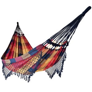 Rede de Dormir Casal Balanço de Algodão Reforçada 3,80m X 1,50m Varias Cores:colorida