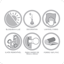 Ver imagem 6 de Cortina Blackout 100% Pvc 280cm X 160cm com Ilhos Corta Luz