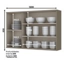 Ver imagem 2 de Armário Aéreo Connect 3 Portas de Vidro 120 Cm Duna – Henn