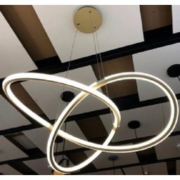 Lustre Pendente Moderno Ondas Led 40w Dourado 4000k Bivolt - 3