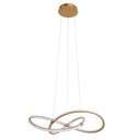 Ver imagem 1 de Lustre Pendente Moderno Ondas Led 40w Dourado 4000k Bivolt