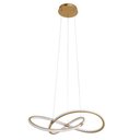 Ver imagem 1 de Lustre Pendente Moderno Ondas Led 40w Dourado 4000k Bivolt