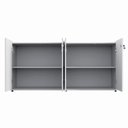 Ver imagem 3 de Armário Baixo Duplo 4 Portas MDP 158,5cm Cinza F5 Office