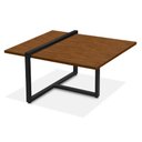 Ver imagem 3 de Mesa Centro Estilo Industrial Berlin Decorativa Moderna Klm Móveis Imbuia/ Preto