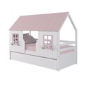 Ver imagem 2 de Bicama Casinha Encantada Madeira Maciça Branco/ Rosa Housin
