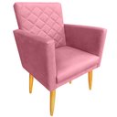 Ver imagem 1 de Poltrona Decorativa Maitê Costura Matelassê P/ Sala Recepção - Lobo Shopp:rosa