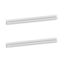 Ver imagem 1 de Kit 2 Puxadores 49,3cm para Armário Cozinha Aéreo 150cm Veneza Multimóveis Mp3087 Branco
