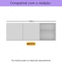 Ver imagem 2 de Kit 2 Puxadores 49,3cm para Armário Cozinha Aéreo 150cm Veneza Multimóveis Mp3087 Branco