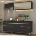 Ver imagem 2 de Cozinha Compacta 4 Peças com Armário e Balcão Mp3707 Veneza Gb Preta