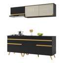 Ver imagem 3 de Cozinha Compacta 4 Peças com Armário e Balcão Mp3707 Veneza Gb Preta