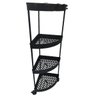 Carrinho Prateleira 4 Andares de Canto Rodinhas Gancho Rack Estante Casa Banheiro Cozinha Salao Arma - 9