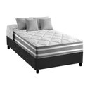 Ver imagem 1 de Cama Box Solteiro: Colchão Molas Anjos Superlastic Duo Sono + Base Crc Suede Gray(88x188)