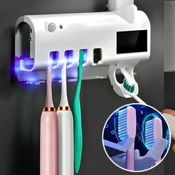 Suporte para Escovas e Pasta de Dente com Esterizador - 6
