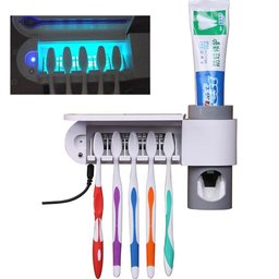 Suporte para Escovas e Pasta de Dente com Esterizador - 1