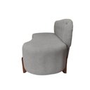 Ver imagem 3 de Sofá 3 Lugares Orgânico Curvo Tókio 180cm Bouclé Cinza Claro
