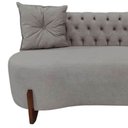 Ver imagem 5 de Sofá 3 Lugares Orgânico Curvo Tókio 180cm Bouclé Cinza Claro
