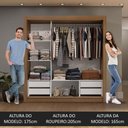 Ver imagem 6 de Guarda-roupa Casal 3 Portas de Correr Rustic/cinza Sublime Plus Madesa Rustic/cinza