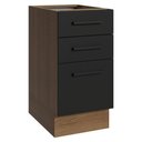 Ver imagem 1 de Balcão Agata 3 Gavetas MDP 40cm Preto Madesa