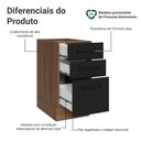 Ver imagem 6 de Balcão Agata 3 Gavetas MDP 40cm Preto Madesa