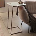 Ver imagem 2 de Mesa Apoio Lateral para Sofá Atenas Pé Café:Laca Off White