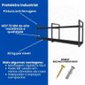 Rack Industrial Suspenso Preto – Estante para TV, Sala ou Quarto | Design Moderno e Funcional - 6