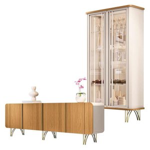 Buffet Salutti e Cristaleira Évora Off White Cinamomo – Hb Móveis