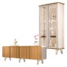 Buffet Salutti e Cristaleira Évora Off White Cinamomo – Hb Móveis - 1