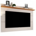 Ver imagem 2 de Painel para Tv até 60 Polegadas Vivare New 1 Prateleira Off White/nature - Giga Móveis