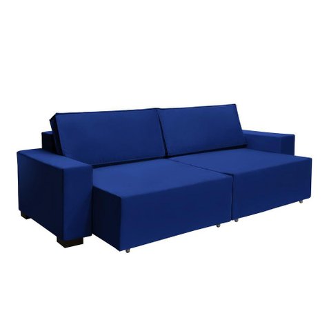 Sofá Dallas 2.60m Retrátil - Azul