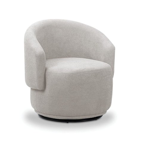 Poltrona Decorativa Orgânica Névoa Bouclê Cinza Claro E03 - D’Rossi