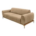 Ver imagem 3 de Sofá Molino 3 Lugares 210cm Pés Ouro Fosco Bouclé Camel - Nexta Casa