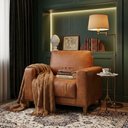 Ver imagem 6 de Poltrona Decorativa Oasis Pes Madeira Courino Tcs 727 Moll