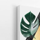 Ver imagem 3 de Folhas Tropicais Verde e Dourado Quadro Canvas 140x90cm